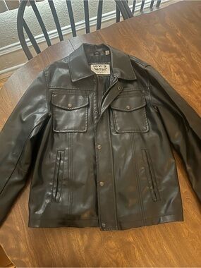 Levi's Black Faux Leather Jacket